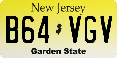 NJ license plate B64VGV