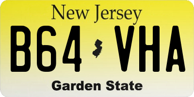 NJ license plate B64VHA