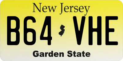 NJ license plate B64VHE