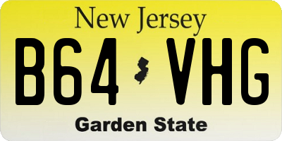 NJ license plate B64VHG