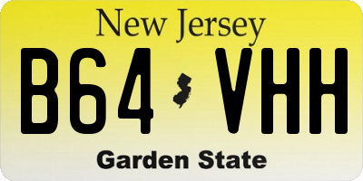 NJ license plate B64VHH