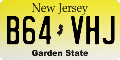 NJ license plate B64VHJ