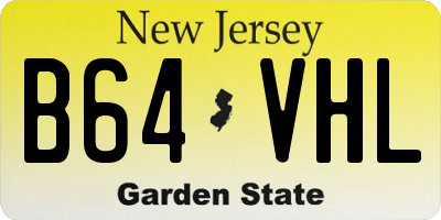 NJ license plate B64VHL