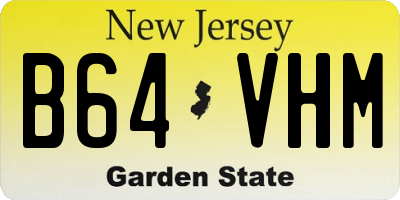 NJ license plate B64VHM