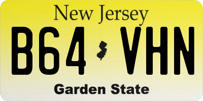 NJ license plate B64VHN