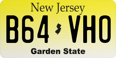 NJ license plate B64VHO