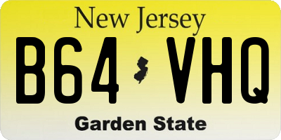 NJ license plate B64VHQ