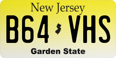 NJ license plate B64VHS