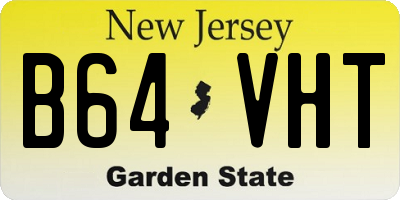 NJ license plate B64VHT