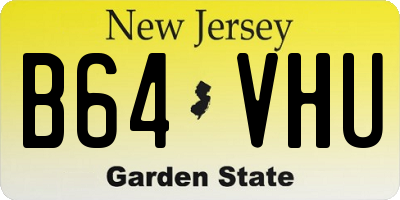 NJ license plate B64VHU