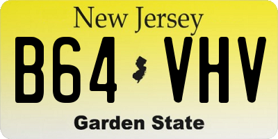 NJ license plate B64VHV
