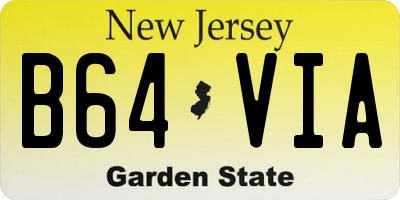 NJ license plate B64VIA