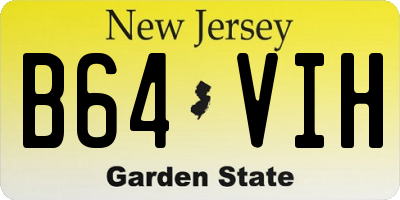 NJ license plate B64VIH