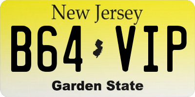 NJ license plate B64VIP