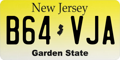 NJ license plate B64VJA