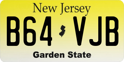 NJ license plate B64VJB