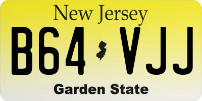 NJ license plate B64VJJ