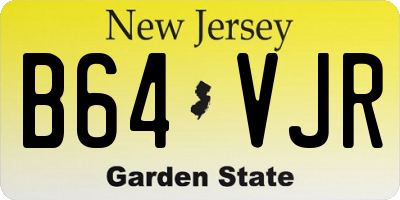 NJ license plate B64VJR
