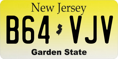NJ license plate B64VJV
