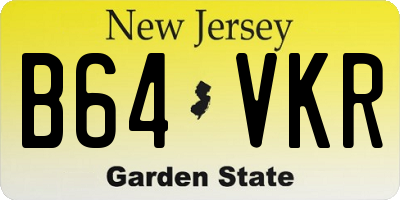 NJ license plate B64VKR