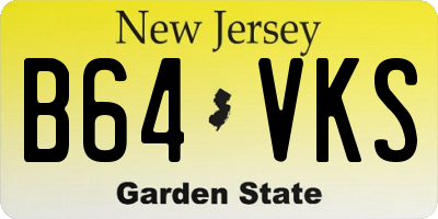 NJ license plate B64VKS