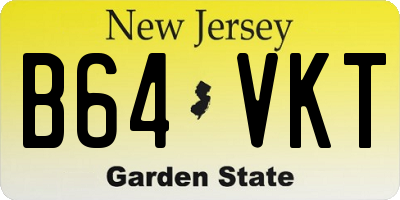 NJ license plate B64VKT