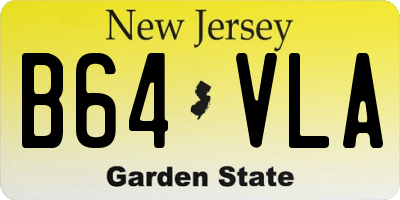 NJ license plate B64VLA