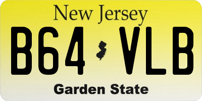 NJ license plate B64VLB