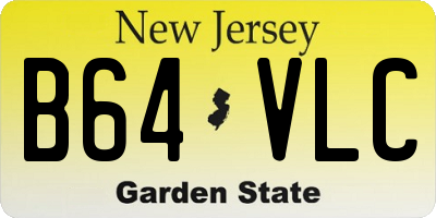 NJ license plate B64VLC