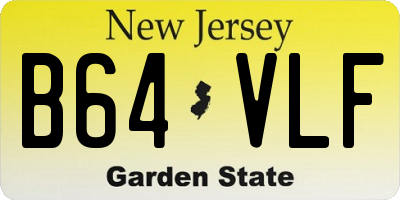 NJ license plate B64VLF