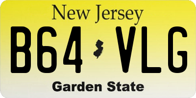 NJ license plate B64VLG