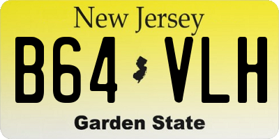 NJ license plate B64VLH