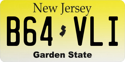 NJ license plate B64VLI