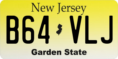 NJ license plate B64VLJ