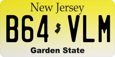 NJ license plate B64VLM