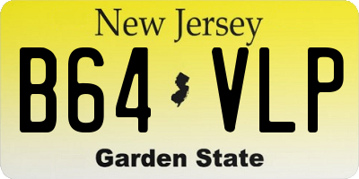 NJ license plate B64VLP