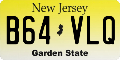 NJ license plate B64VLQ