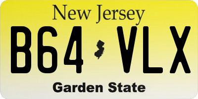 NJ license plate B64VLX