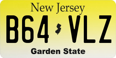 NJ license plate B64VLZ