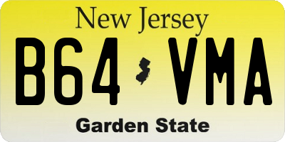 NJ license plate B64VMA