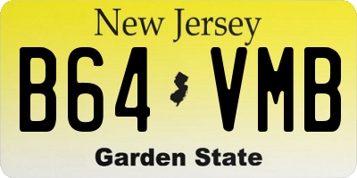 NJ license plate B64VMB
