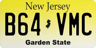 NJ license plate B64VMC