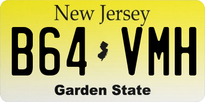 NJ license plate B64VMH