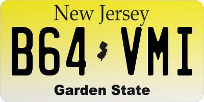NJ license plate B64VMI