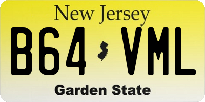 NJ license plate B64VML
