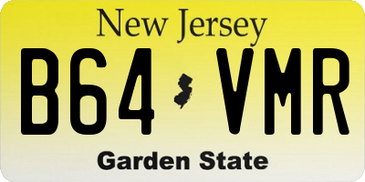 NJ license plate B64VMR