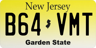 NJ license plate B64VMT