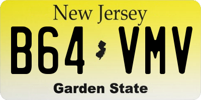 NJ license plate B64VMV