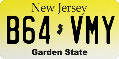 NJ license plate B64VMY
