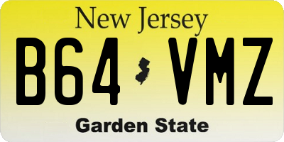 NJ license plate B64VMZ